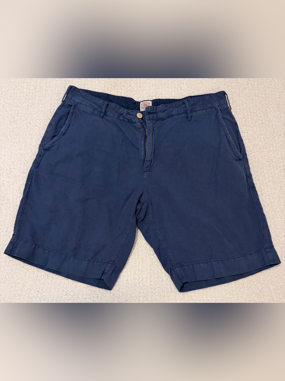 Faherty Brand Chino Shorts Size 33 Blue Cotton Lyocell